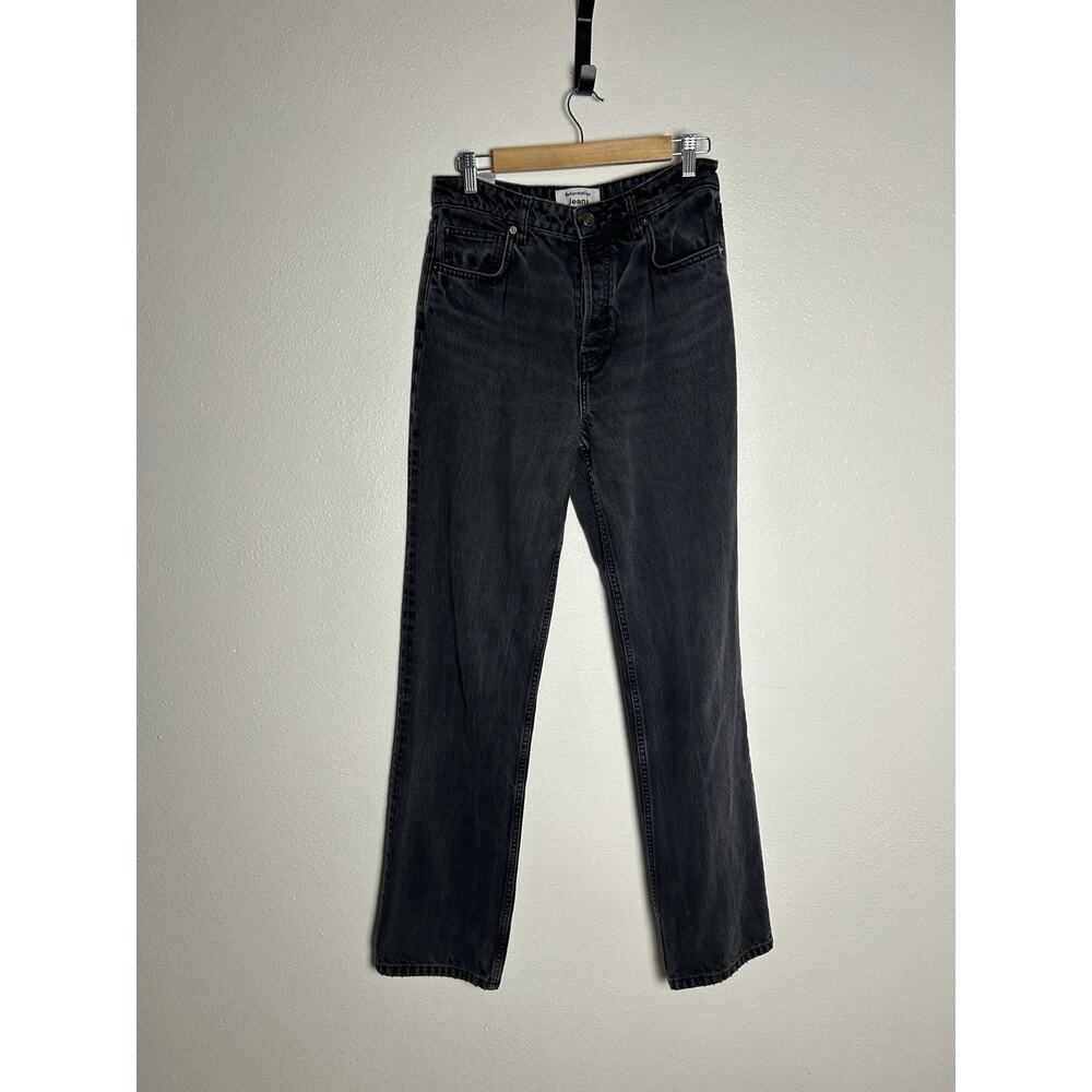 Reformation Cynthia High Rise Straight Jeans Women's Black Size 29